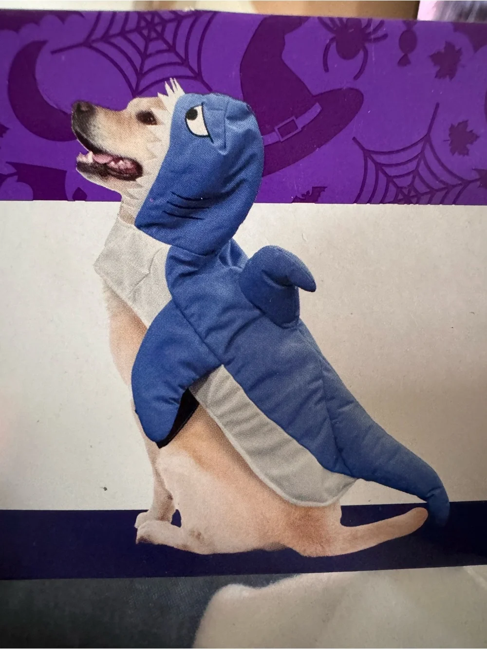 Blue Shark Plush Dog Costume Hooded